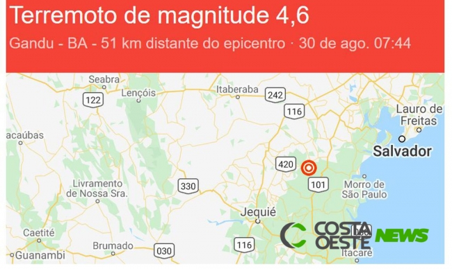 Novos tremores de terra são registrados no interior da Bahia