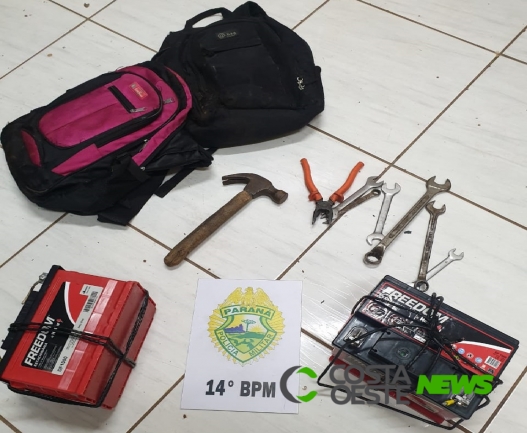 Polícia Militar recupera objetos roubados e detém três pessoas