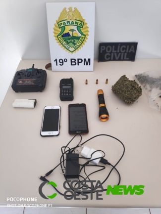 Santa Helena : polícias Civil e Militar cumprem mandado de prisão e apreendem droga em munições