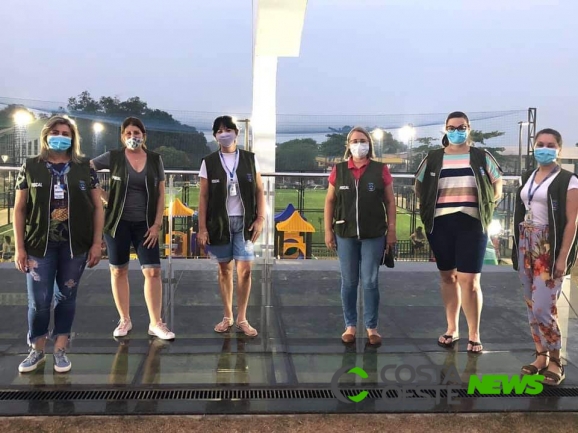 Covid-19: fiscalização teve início na Praça Santos Dumont em Santa Helena