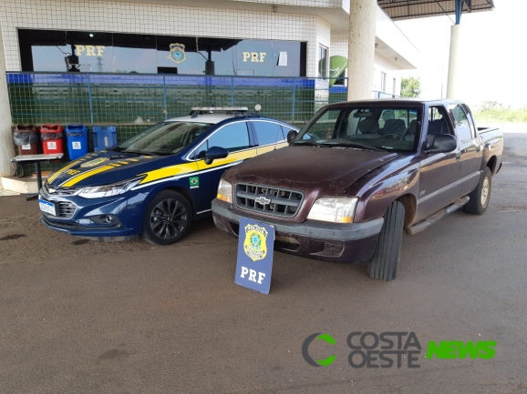 PRF recupera em Guaíra, caminhonete sem seguro, furtada em Cascavel