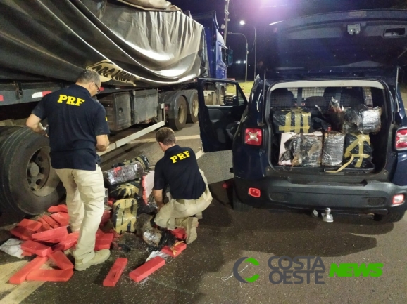 PRF apreende grande quantidade de maconha em caminhão carregado com arroz