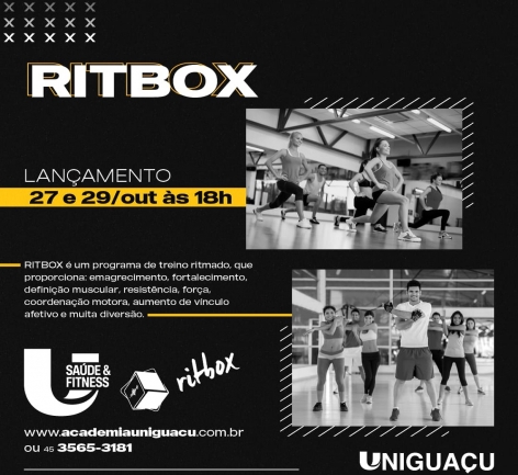 Uniguaçu lança aulas de Ritbox na academia Saúde e Fitness