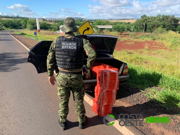 BPFron apreende veículo, maconha e detém uma pessoa em Entre Rios do Oeste