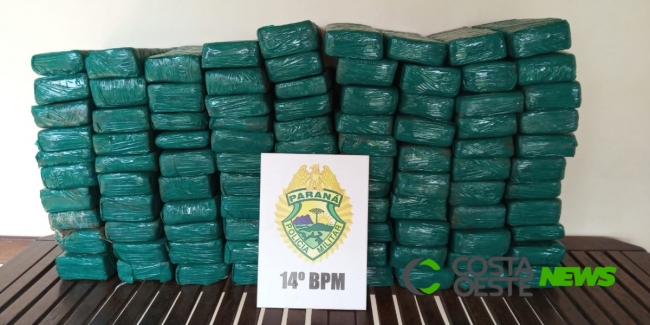 Polícia Militar apreende mais de 90 kg de maconha e motocicleta em Itaipulândia 