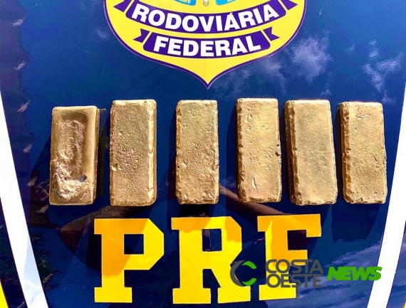 PRF apreende 6 quilos de ouro, avaliados em R$ 2 milhões, em Medianeira
