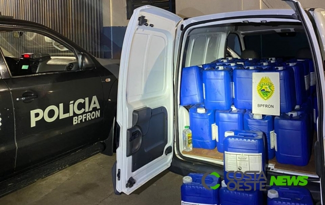BPFron apreende mil litros de agrotóxicos em Santa Terezinha de Itaipu
