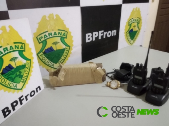 BPFron apreende droga e prende uma pessoa em Guaíra