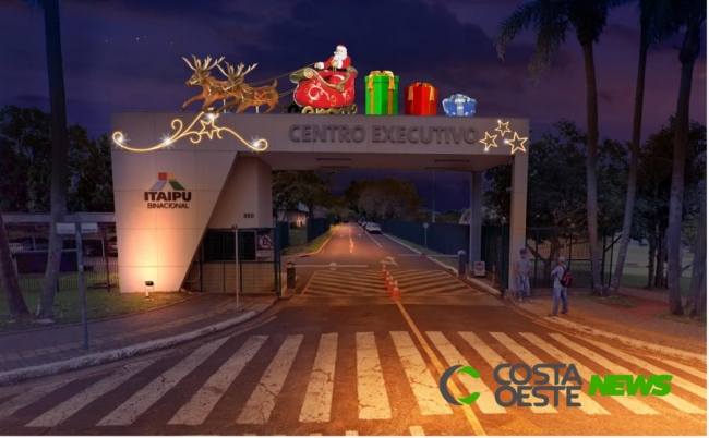Contagem regressiva: montagem da decoração  do Natal de Luzes da Itaipu começa dia 20