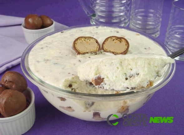 Mousse de leite condensado com sonho de valsa muito saboroso
