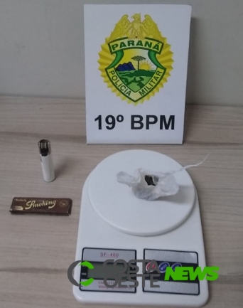 Jovem é detido pela Polícia Militar com porção de maconha em Santa Helena