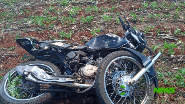 Motociclista tem perna decepada em acidente na PR 495 entre Santa Helena e Entre Rios do Oeste