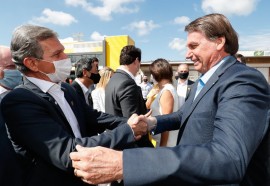 Bolsonaro e Silva e Luna durante encontro em Foz, em 1º de dezembro de 2020. Foto: Alan Santos/PR;