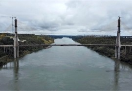 Ponte da Integração em Foz do Iguaçu tem 95,5% das obras concluídas - Foto: DER/PARANÁ