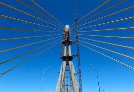 Nova ponte Brasil-Paraguai, em Foz do Iguaçu, está quase finalizada Foto: Albari Rosa/AEN