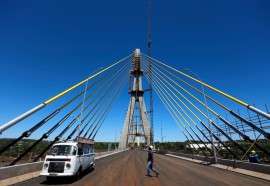 Nova ponte Brasil-Paraguai, em Foz do Iguaçu, está quase finalizada Foto: Albari Rosa/AEN