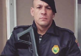 O soldado Lecio Tadeu dos Santos, 42 anos, morreu após a discussão – Foto: PMPR