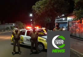 A Polícia Militar também esteve fiscalizando para coibir irregularidades em Serranópolis do Iguaçu.