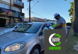 Panfletagem Maio Amarelo em Medianeira 17-05-2021