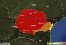 Mapa do Simepar mostra risco muito alto de incêndios em praticamente todo o estado