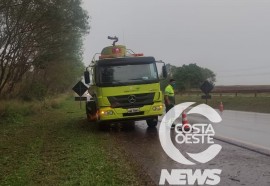 Acidente envolvendo carreta é registrado na BR-277 em São Miguel do Iguaçu