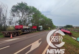 Acidente envolvendo carreta é registrado na BR-277 em São Miguel do Iguaçu