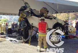 Bombeiros militares de São Miguel participam do 2º Desafio de Salvamento Veicular, em Curitiba