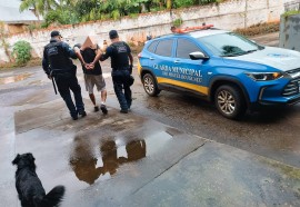 Homem apreendido pela Guarda Municipal