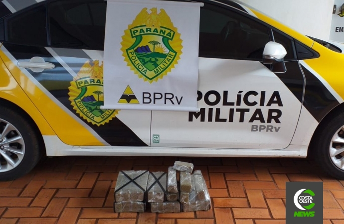 "Operação Vida"; PRE apreende 20,5 Kg de maconha e detém uma pessoa em Santa Helena