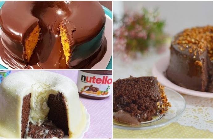 7 caldas fáceis para bolos vulcão