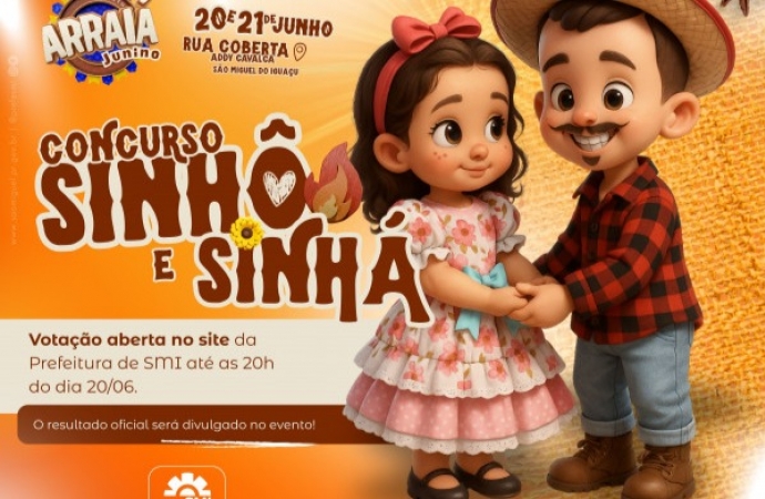 Aberta a votação para escolha dos casais Sinhô e Sinhá do 4º Arraiá Junino de São Miguel do Iguaçu