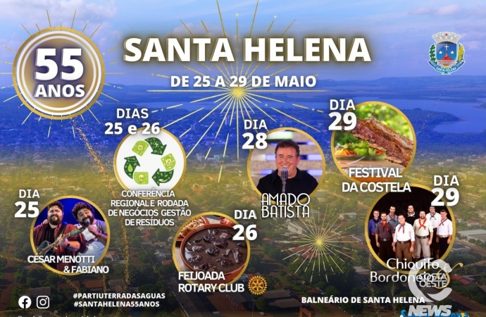 Abertas as inscrições para interessados em pontos comerciais no Balneário de Santa Helena durante a festa do município
