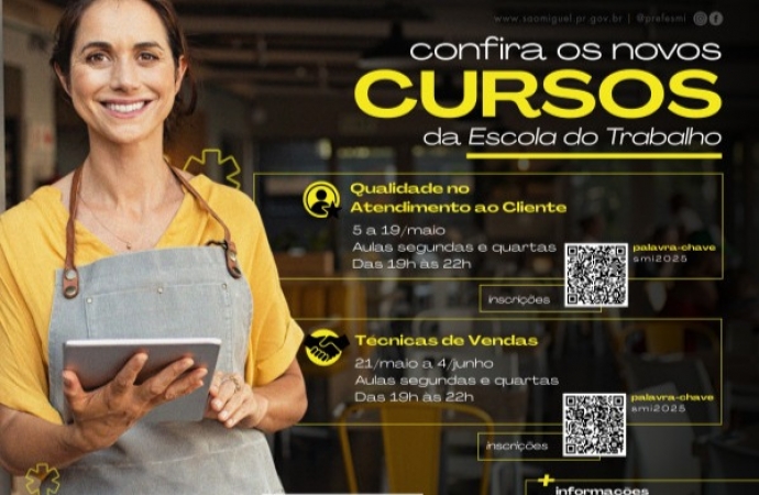 SMI: Abertas inscrições para curso de qualidade no atendimento ao cliente e técnicas de vendas na escola do trabalho