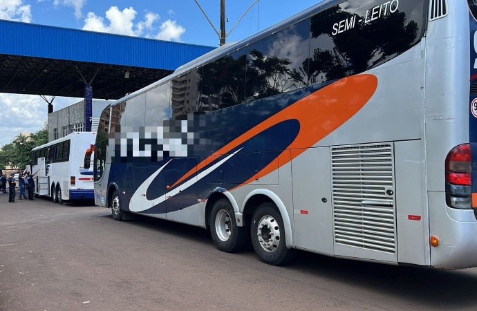 Abordagens da Receita Federal resultam na apreensão de dois ônibus carregados com mercadorias irregulares