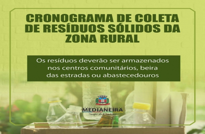 Abril tem nova etapa de coleta de recicláveis na zona rural de Medianeira