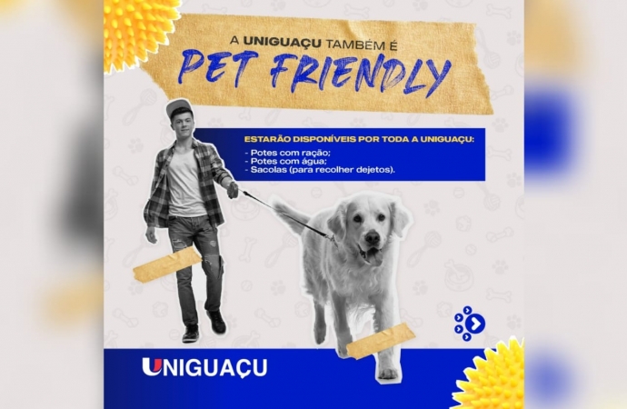 Acadêmicos de Medicina Veterinária preparam ambiente externo da UNIGUAÇU para projeto Pet friendly