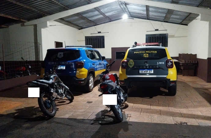 Ação conjunta da PM e GM Apreende motocicletas irregulares em São Miguel do Iguaçu