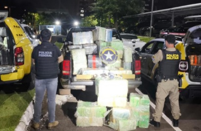 Ação integrada da PF, RFB e PM resulta na apreensão de 1,5 tonelada de maconha em Foz do Iguaçu