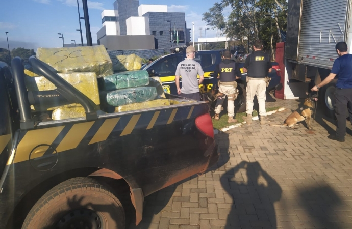 Ação Integrada da PRF, PF e PM/MS resulta na apreensão de 921 Kg de maconha em Guaíra