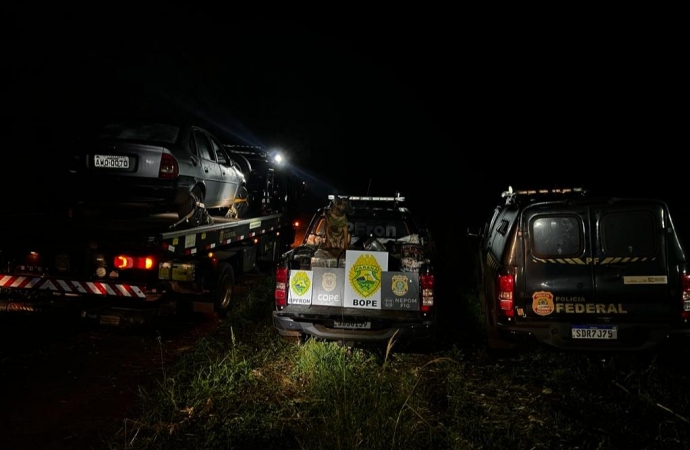 Ação integrada logra êxito na apreensão de veículo e 676 kg de maconha em Itaipulândia