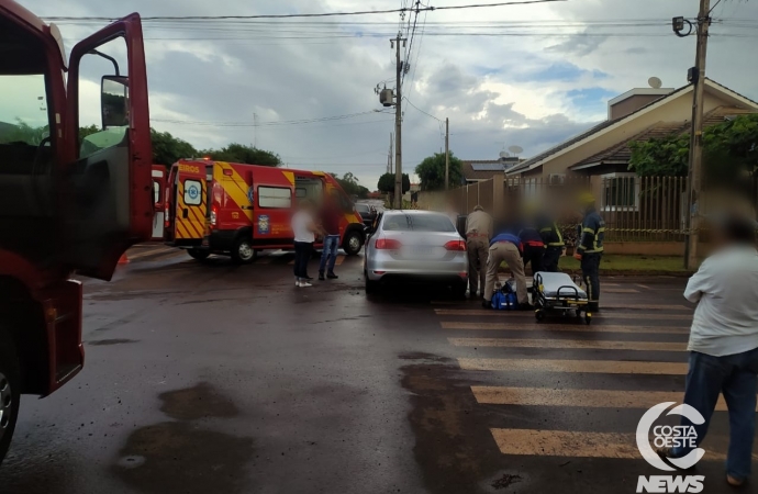 Acidente envolvendo caminhão e carro deixa duas pessoas feridas em São Miguel do Iguaçu
