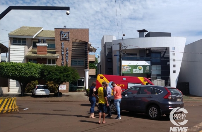 Acidente envolvendo carro e moto é registrado no início da tarde de hoje (11) em São Miguel do Iguaçu