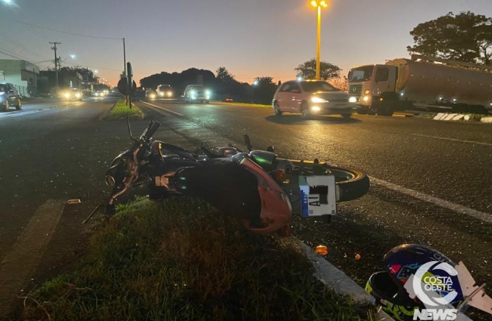 Acidente em São Miguel do Iguaçu deixa motociclista em estado grave