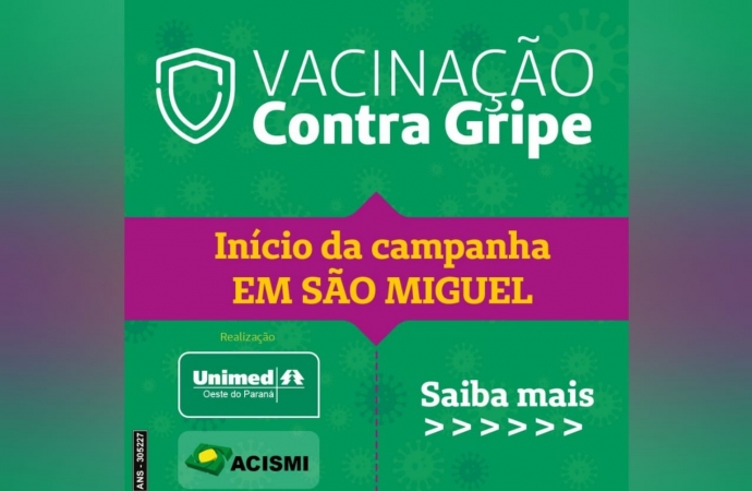 ACISMI E UNIMED fecham parceria para vacinação contra a gripe