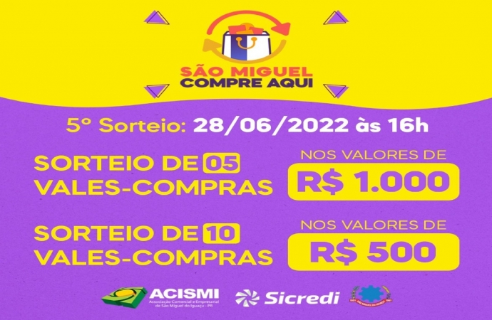 ACISMI vai realizar o quinto sorteio da Campanha 