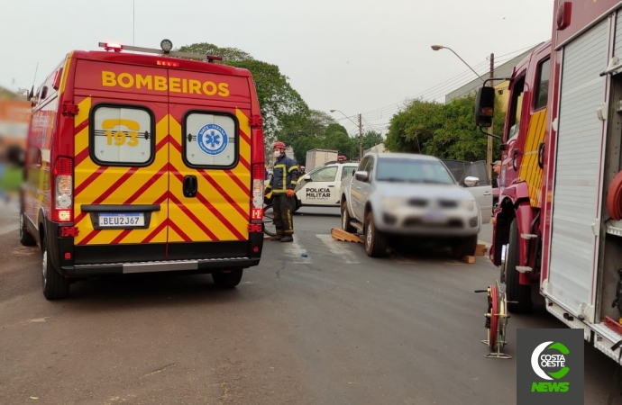 Adolescente fica ferido em acidente no centro de São Miguel do Iguaçu