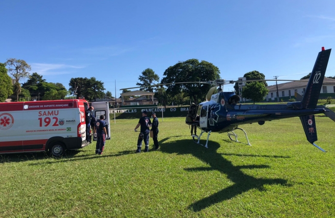 Aeromédico transporta vítima com  AVC de Foz do Iguaçu a Cascavel