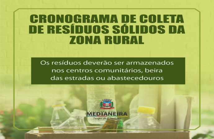 Agricultura inicia coleta de recicláveis na zona rural de Medianeira