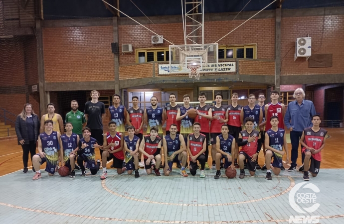 Amistoso reúne equipes de basquete de Santa Helena e Medianeira