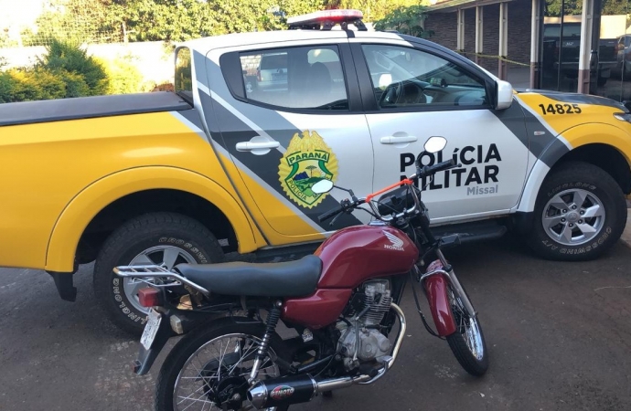 Após acompanhamento tático, PM detém motociclista em Missal